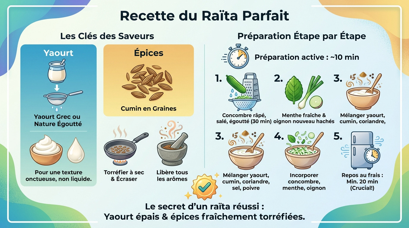RAÏTA Bol de raïta onctueux au concombre et épices torréfiées